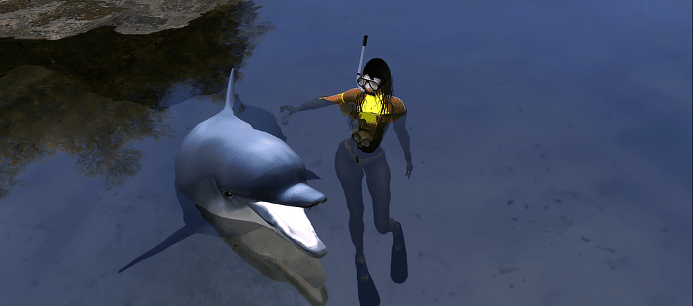 Animesh pets dolphins Second Life