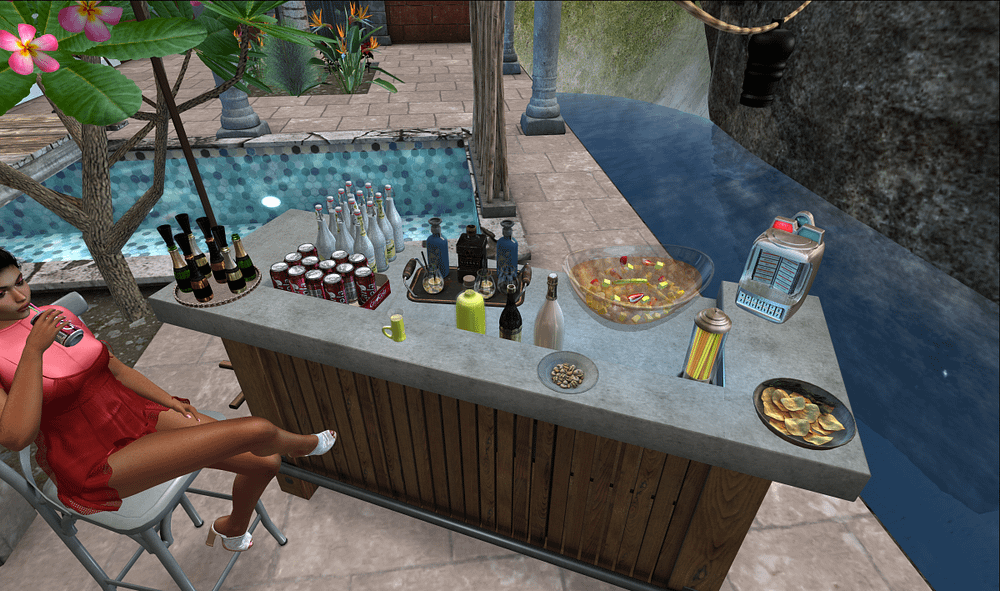 Second Life Food and Drinks dispensers